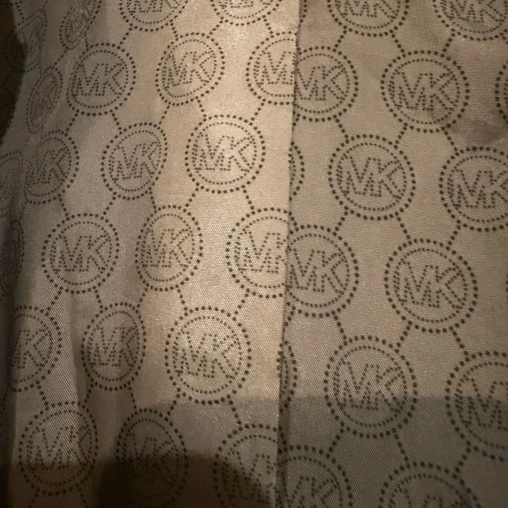 Michael Kors Black Waterproof Trench Coat with Gold Accents - Picture 6 of 7